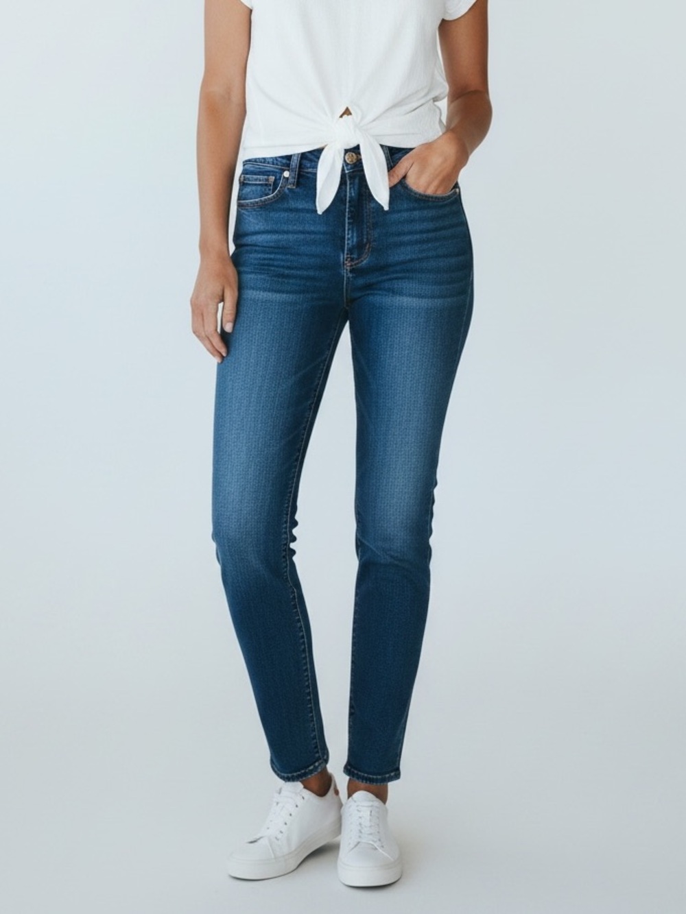 Tory Burch Women's Dark Blue Skinny Jeans